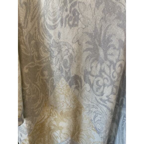 Catherines Poncho Sweater Women Size 4x/5x Gray Silver Gold Knit Pullover Casual - Picture 11 of 12